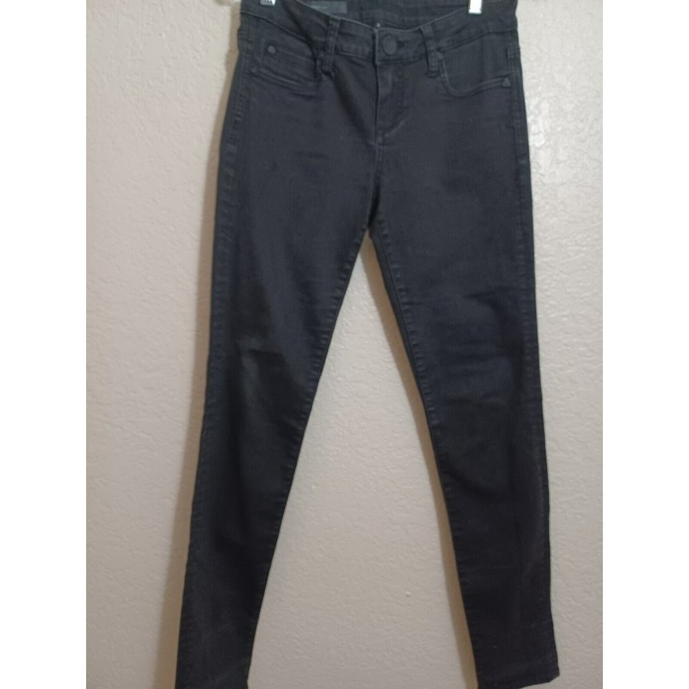 Kut from the Kloth Womens Jeans Size 2 Straight Mid Rise Black Denim Pockets